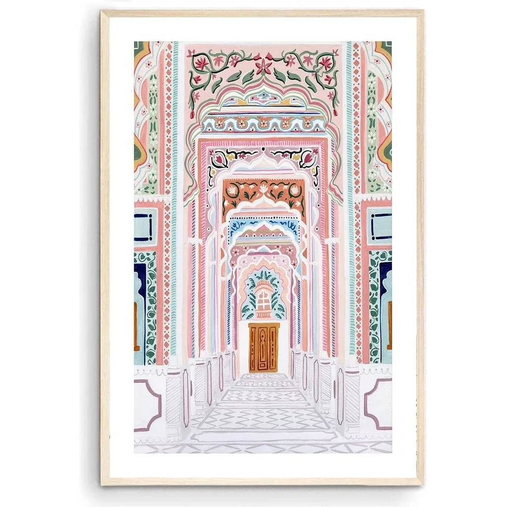ALAYRA Patrika Gate, Jaipur Art Print, India Art Print, Travel Print, Travel Poster, Home Decor, Wedding Gift, Housewarming Gift, Home Decor (Unframed) (12x18 in) 01