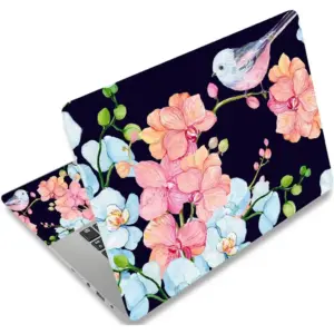 ALAYRA Personalized Laptop Skin Sticker 12.1 13 13.3 14 15 15.4 15.6 Inches Universal Netbook Skin Sticker Reusable Notebook PC Art Protector , Bird & Nice Flower 01