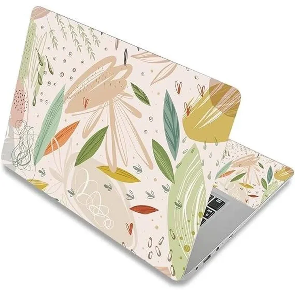 ALAYRA Personalized Laptop Vinyl Skin Sticker Decal Universal Netbook Skin Sticker Reusable Notebook PC Art Decal Protector Cover Case (Leaves) 01 - Image 3