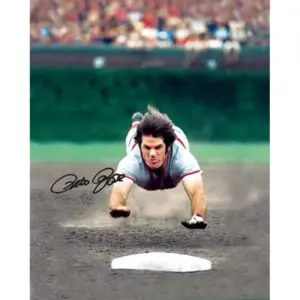 ALAYRA Pete Rose Super Dive Signed Photo Autograph Print Wall Art Home Decor 01