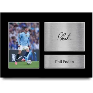 ALAYRA Phil Foden Manchester City Man City Gifts Printed Signed Autograph Picture for Fans and Supporters - A4 01