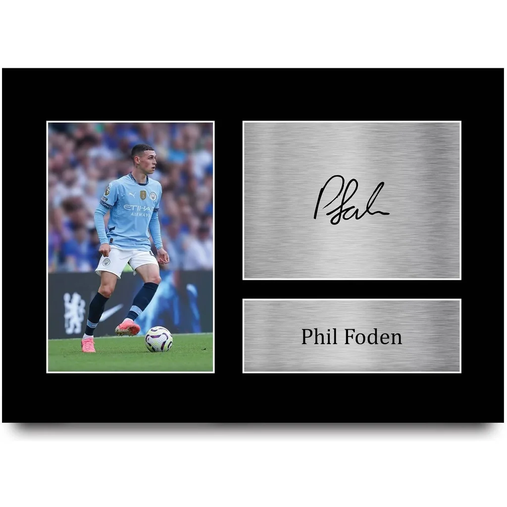 ALAYRA Phil Foden Manchester City Man City Gifts Printed Signed Autograph Picture for Fans and Supporters - A4 01
