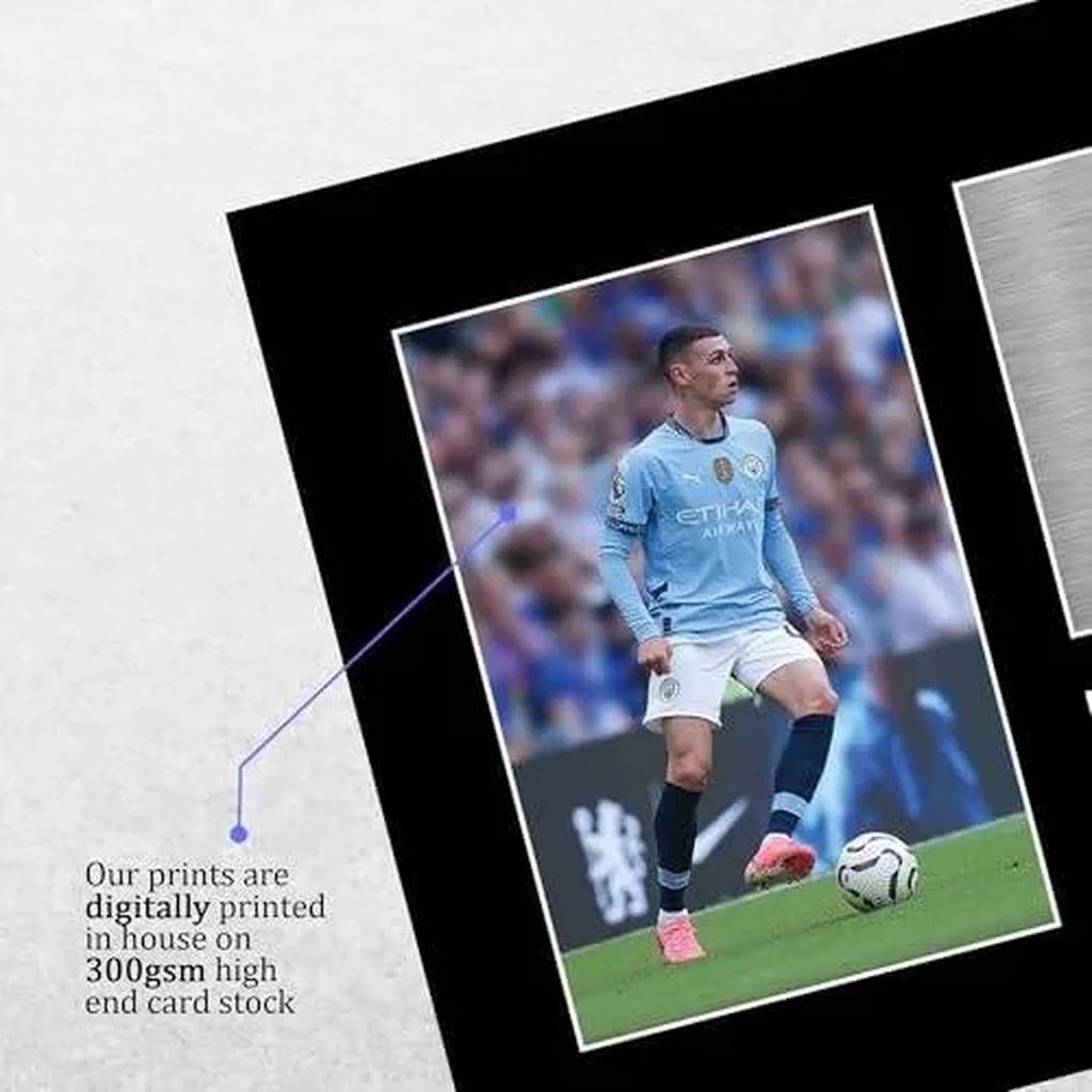 ALAYRA Phil Foden Manchester City Man City Gifts Printed Signed Autograph Picture for Fans and Supporters - A4 01 - Image 2