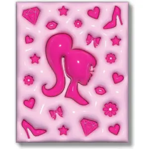 ALAYRA Pink Doll Girl Room Decor (UNFRAMED) Pink Aesthetic Decorations Girls Room Wall Art Prints Tween Bedroom, Dorm, Desk - 3D (8 x 10) 01