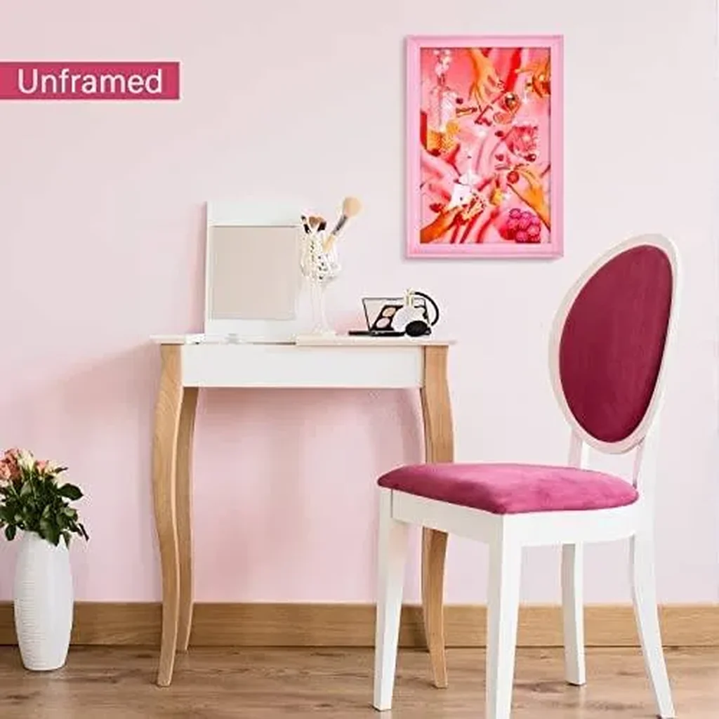 ALAYRA Pink Wall Decor Posters - Trendy Canvas Wall Art Decor - Funky Cute Funny Bathroom Wall Art - For Bedroom Dormitory living Bathroom Room Bar (16x24inch Unframed) 01 - Image 5