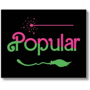 ALAYRA Popular Movie Musical Girl Room Decor (UNFRAMED 8 x 10) Pink and Green Aesthetic Decorations Girls Room Wall Art Prints Tween Bedroom, Dorm, Desk - Good Witch Bad Witch 01