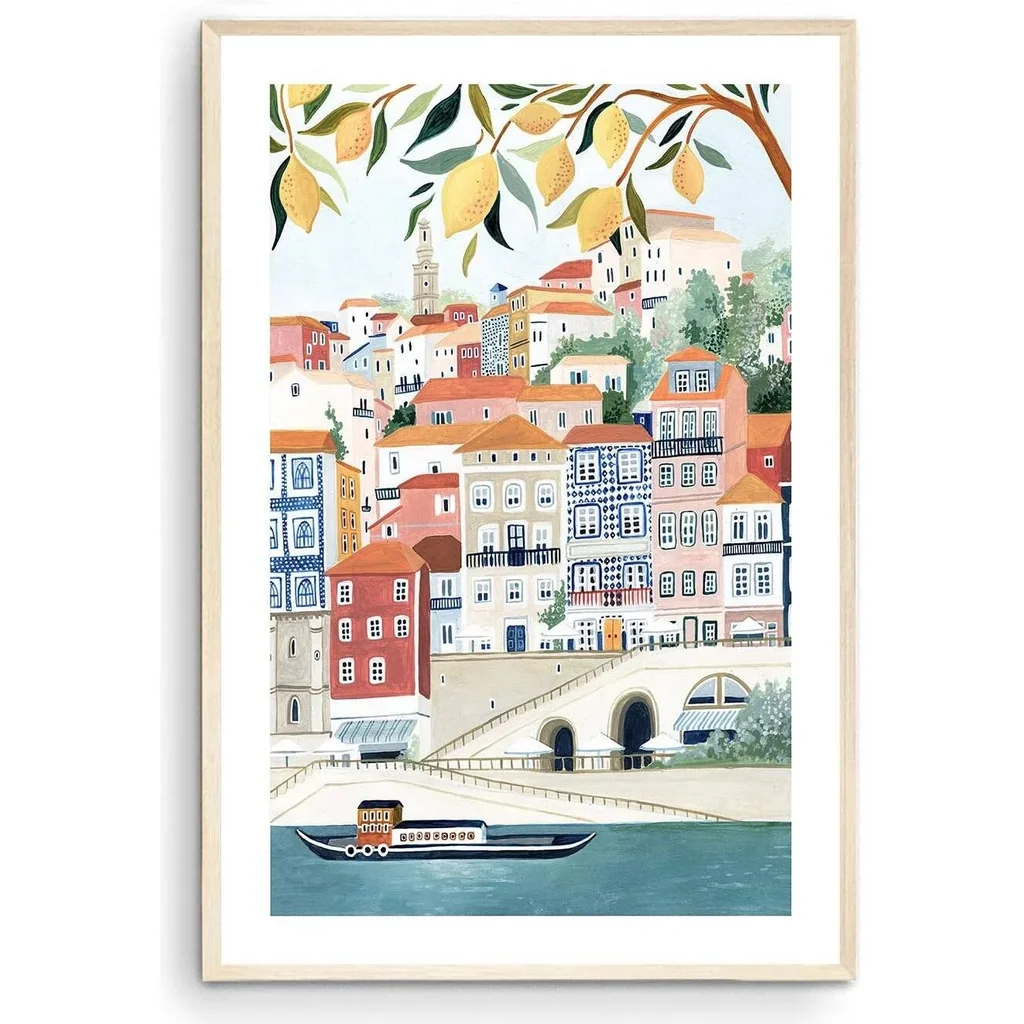 ALAYRA Porto Art Print, Portugal Travel Poster, Europe Print, Home Decor (Unframed) (12x18) 01