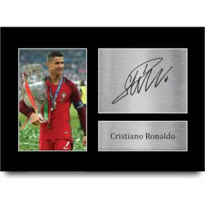 ALAYRA Portugal Cristiano Ronaldo Gift Signed A4 Printed Autograph Photo 01