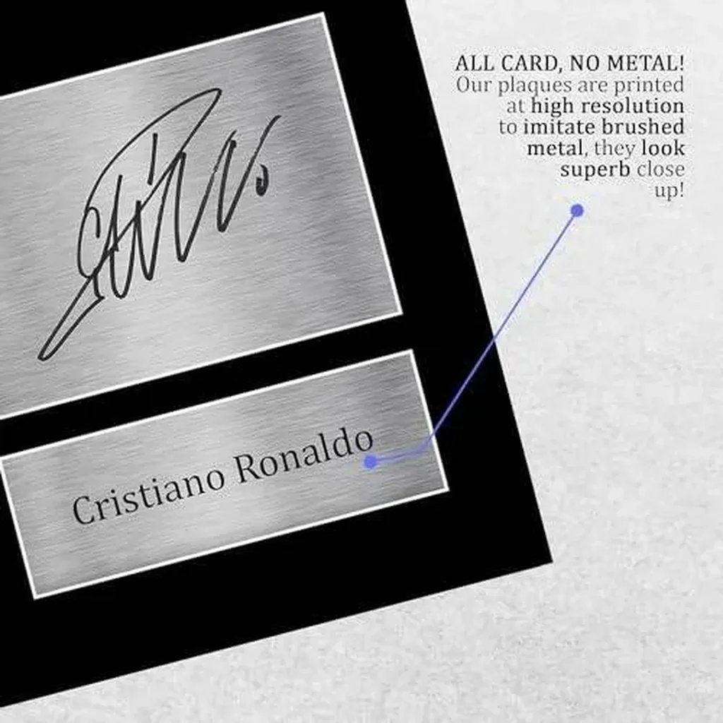 ALAYRA Portugal Cristiano Ronaldo Gift Signed A4 Printed Autograph Photo 01 - Image 3