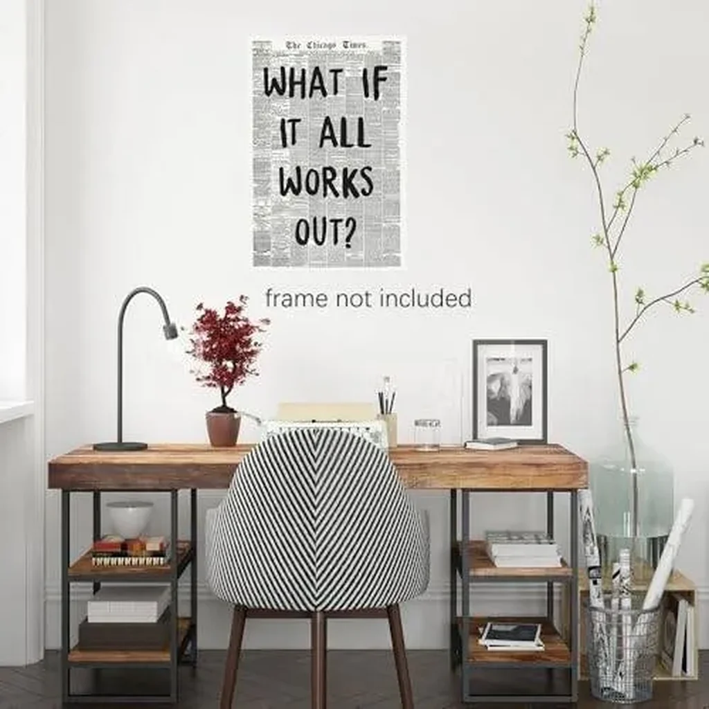 ALAYRA Positive Affirming Quotes Posters Black and White Wall Art Painting Vogue Poster What If It All Works Out Trendy Newspaper Print Apartment Aesthetic Girl Room Decor 12x16in Unframed 01 - Image 4