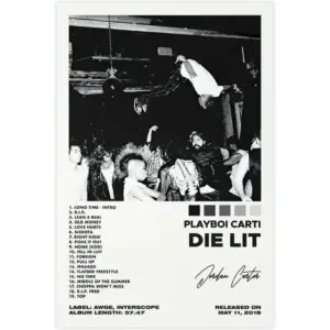 ALAYRA Poster Die Lit Album Cover Poster Canvas Printed Poster Unframe12x18inch(30x45cm) 01