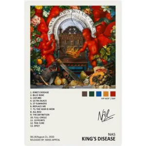 ALAYRA Poster King's Disease Music Album Cover Signed Limited Poster Canvas Poster Bedroom Decor Sports Landscape Office Room Decor Gift Unframe16x24inch(40x60cm) 01