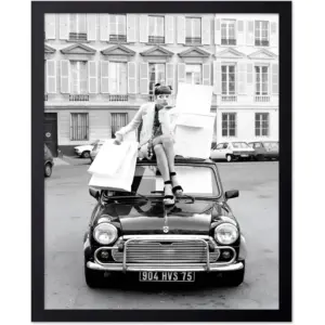 ALAYRA Poster Master Fashion Poster - Shopping in Paris Print - Fashion Photography Art - Glam Gift for Her, Women, Fashionista, Designer Fans - Chic Decor for Home, Office, Bedroom - 11x14 UNFRAMED W