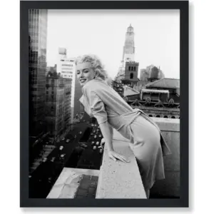 ALAYRA Poster Master Marilyn Poster - Marilyn in NYC Print - Fashion Art - Photography Art - Black and White Art - Iconic Woman Art - Celebrity Art - Chic Bedroom or Office Decor - 8x10 UNFRAMED Wall