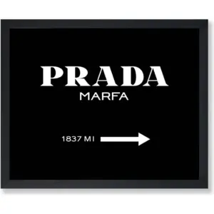 ALAYRA Poster Master Prada Poster - Prada Sign Print - Fashion Art - Glam Gift for Her, Women, Fashionista, Designer Fans - Typographic Decor for Home, Office, Bedroom, Living Room - 11x14 UNFRAMED Wa
