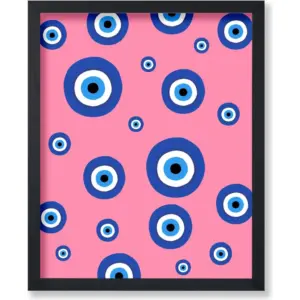 ALAYRA Poster Master Traditional Evil Eye Poster - Eye Pattern Print - Modern Art - Pop Art - Abstract Art - Gift for Men & Women - Chic Wall Decor for Bedroom, Living Room or Dorm - 11x14 UNFRAMED Wa
