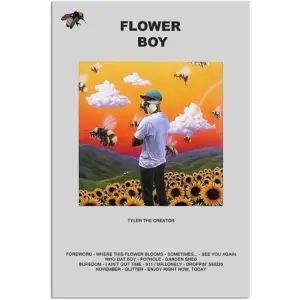 ALAYRA Poster, Flower Boy Poster, Tylerthecreator, Canvas Wall Art For Living Room Decor Aesthetic Vintage Posters & Prints Anime Merch Minimalist Boys Pictures Retro Unframed 12x18 inches 01