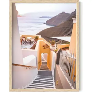 ALAYRA Posters of Beach Scenes and Wall Art of Italy - Beautiful Scenery and Lake Beach Decor Mediterranean Wall Art of Italian Landscape Picture Unframed 12"x16" 01