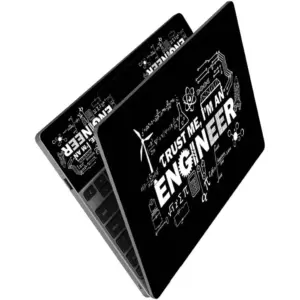 ALAYRA Premium Vinyl HD Printed Full Panel Laptop Skin/Sticker/Stretchable Vinyl/Cover Laptops Upto 15.6 inch No Residue, Bubble Free - Rocket Trust Me I am Engineer 01