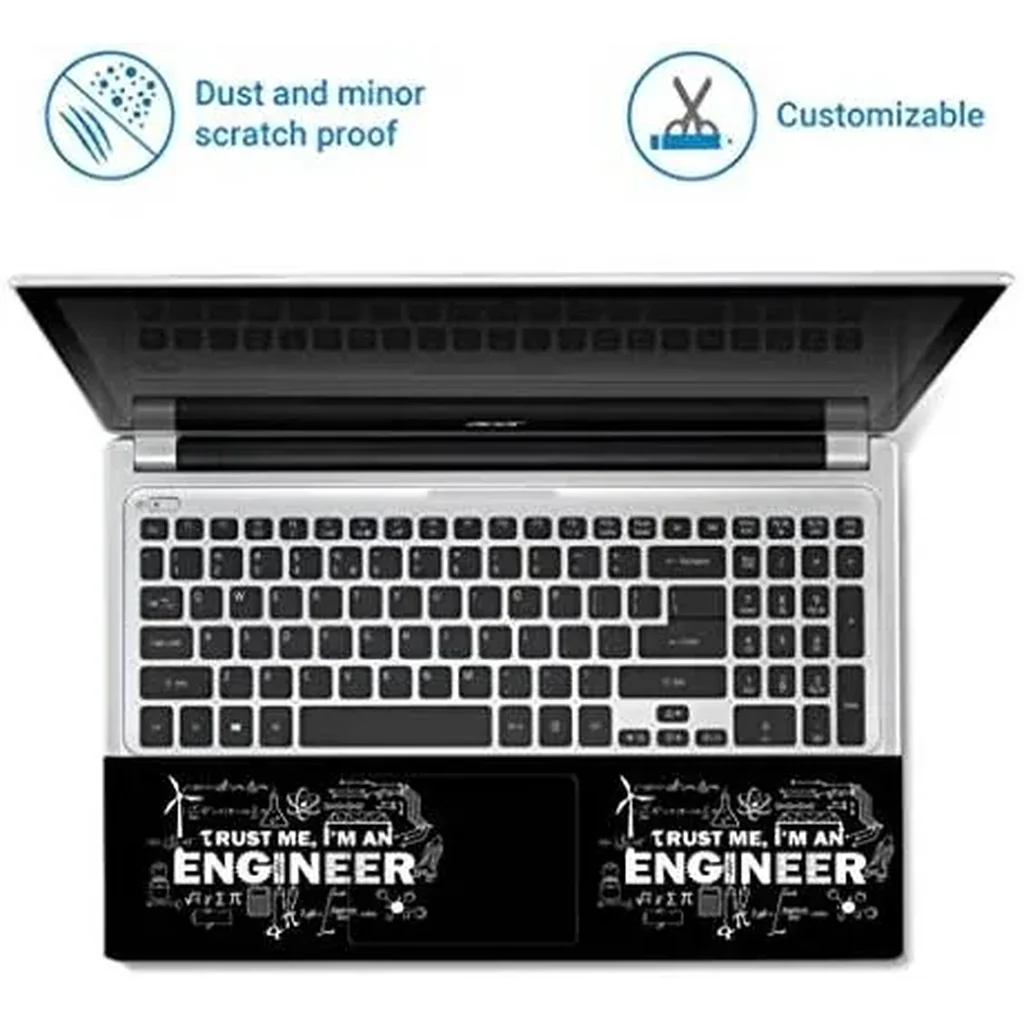 ALAYRA Premium Vinyl HD Printed Full Panel Laptop Skin/Sticker/Stretchable Vinyl/Cover Laptops Upto 15.6 inch No Residue, Bubble Free - Rocket Trust Me I am Engineer 01 - Image 3