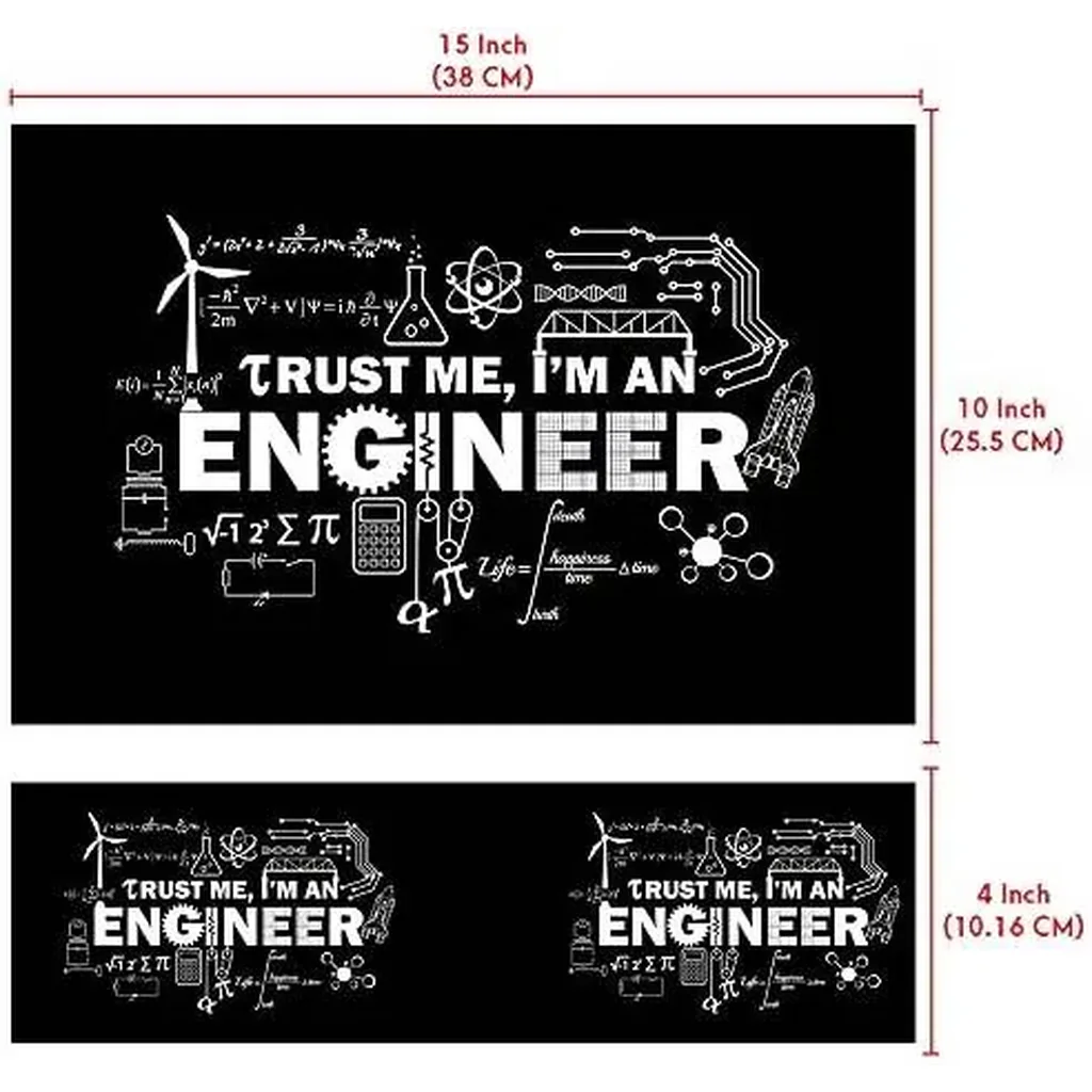 ALAYRA Premium Vinyl HD Printed Full Panel Laptop Skin/Sticker/Stretchable Vinyl/Cover Laptops Upto 15.6 inch No Residue, Bubble Free - Rocket Trust Me I am Engineer 01 - Image 4
