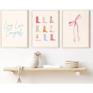 ALAYRA Preppy Bow Canvas Art Prints - 12x16 Framed 01