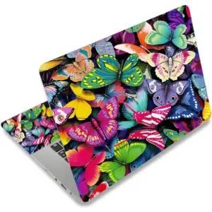 ALAYRA Pretty Butterflies Fashion Netbook Laptop Skin Sticker Reusable Protector Cover Case for 11.6-15.6 Inch Apple Acer Leonovo Sony Asus Toshiba Hp Samsung Dell YNEK-131 01