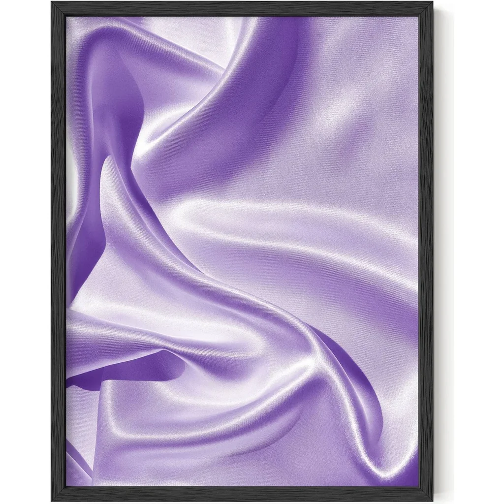ALAYRA Purple Pictures Wall Decor - Aesthetic Posters for Bedroom - Lavender Silk Wall Art UNFRAMED 12" x 16" 01