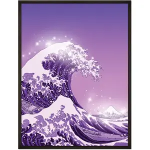 ALAYRA Purple Poster 12x16 UNFRAMED, Great Wave Poster Print, Purple Aesthetic Room Decor, Teen Wall Decor 01