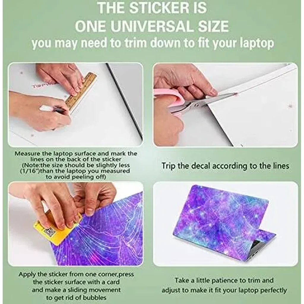 ALAYRA Purple Shell 11.6 13 13.3 14 15 15.6 inches Netbook Laptop Skin Sticker Reusable Protector Cover Case for Laptop Notebook FY-NEK-17 01 - Image 2