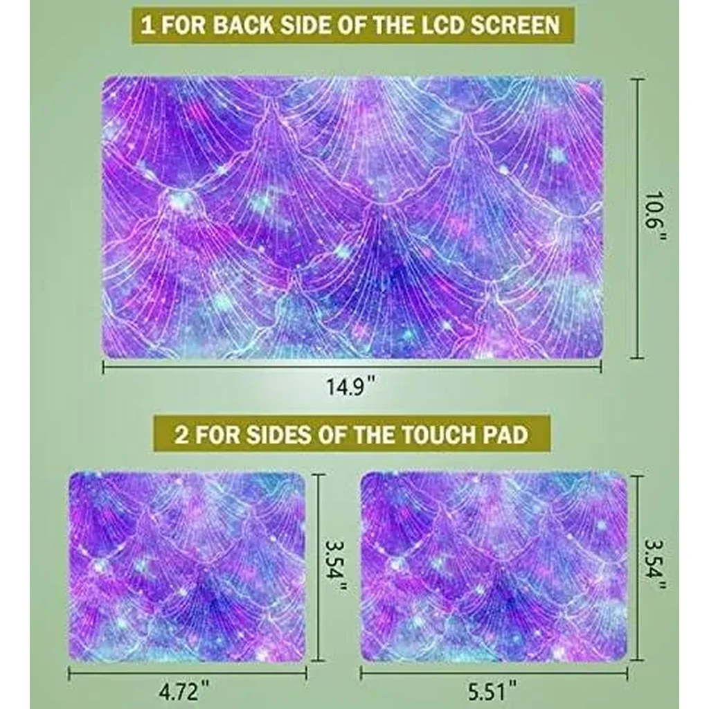 ALAYRA Purple Shell 11.6 13 13.3 14 15 15.6 inches Netbook Laptop Skin Sticker Reusable Protector Cover Case for Laptop Notebook FY-NEK-17 01 - Image 5