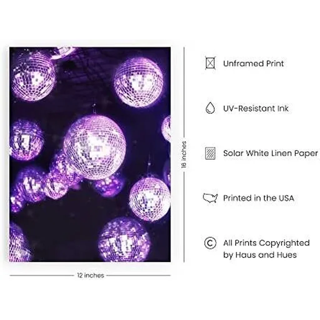 ALAYRA Purple Wall Art & Purple Pictures Wall Decor - Purple Room Decor Aesthetic Wall Pictures for Bedroom Aesthetic Purple Wall Decor for Bedroom Teen Girl Aesthetic Wall Decor UNFRAMED 12x16 01 - Image 3