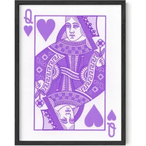 ALAYRA Purple Wall Decor Queen Poster - Queen of Hearts Purple Room Decor Aesthetic Posters for Teen Girls Room, Posters for Room Aesthetic 90s, Unframed 12" x 16" 01