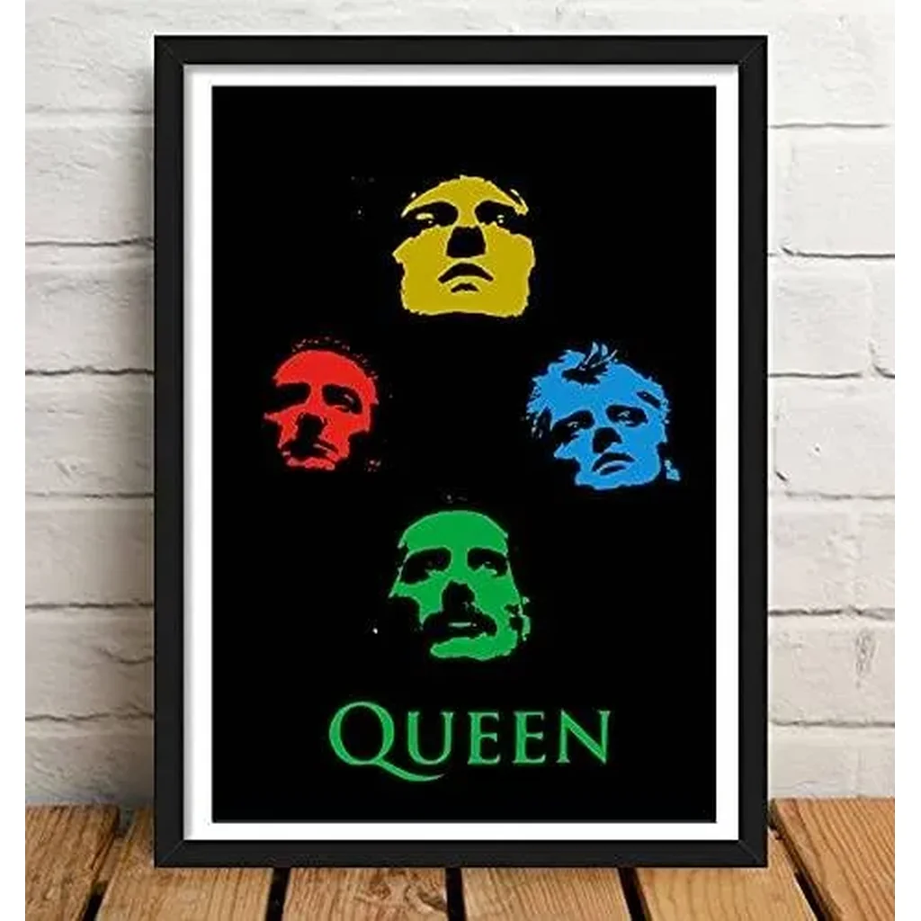 ALAYRA Queen Band Freddie Mercury Acrylic Glass for Room & Office (10 Inch X 13 Inch, Framed) Multi Color 01 - Image 4
