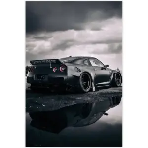 ALAYRA R35 Poster JDM Poster GTR Poster Sports Car Posters Canvas Poster Bedroom Decor Sports Landscape Office Room Decor Gift 12x18inch(30x45cm) Unframe-style 01