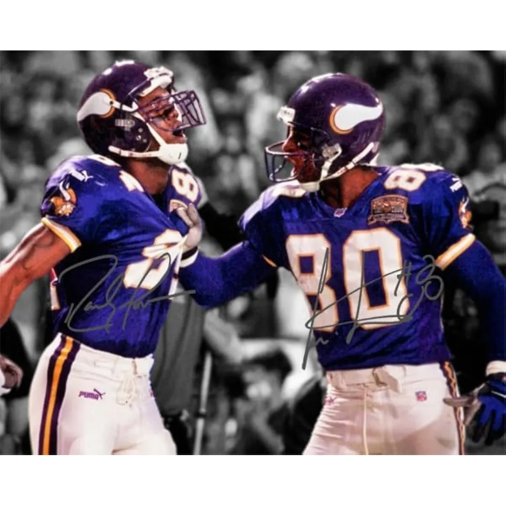 ALAYRA Randy Moss Cris Carter Signed Photo Autograph Print Wall Art Home Decor 01