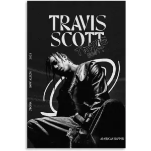 ALAYRA Rapper Travis Poster Scott Utopia Canvas Art Painting Decor Wall Posters Bedroom Gym Decorative Gift 12x18inch(30x45cm), Unframe-style 01