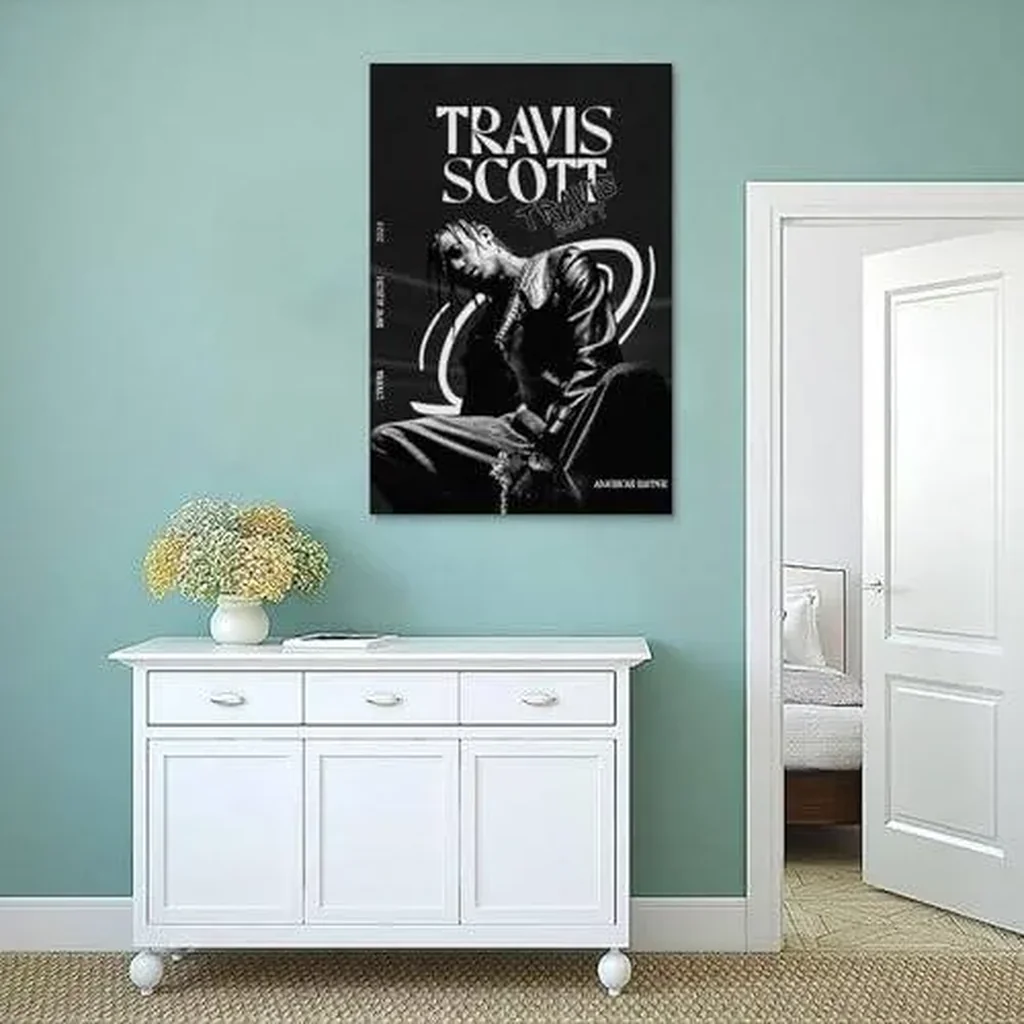 ALAYRA Rapper Travis Poster Scott Utopia Canvas Art Painting Decor Wall Posters Bedroom Gym Decorative Gift 12x18inch(30x45cm), Unframe-style 01 - Image 3