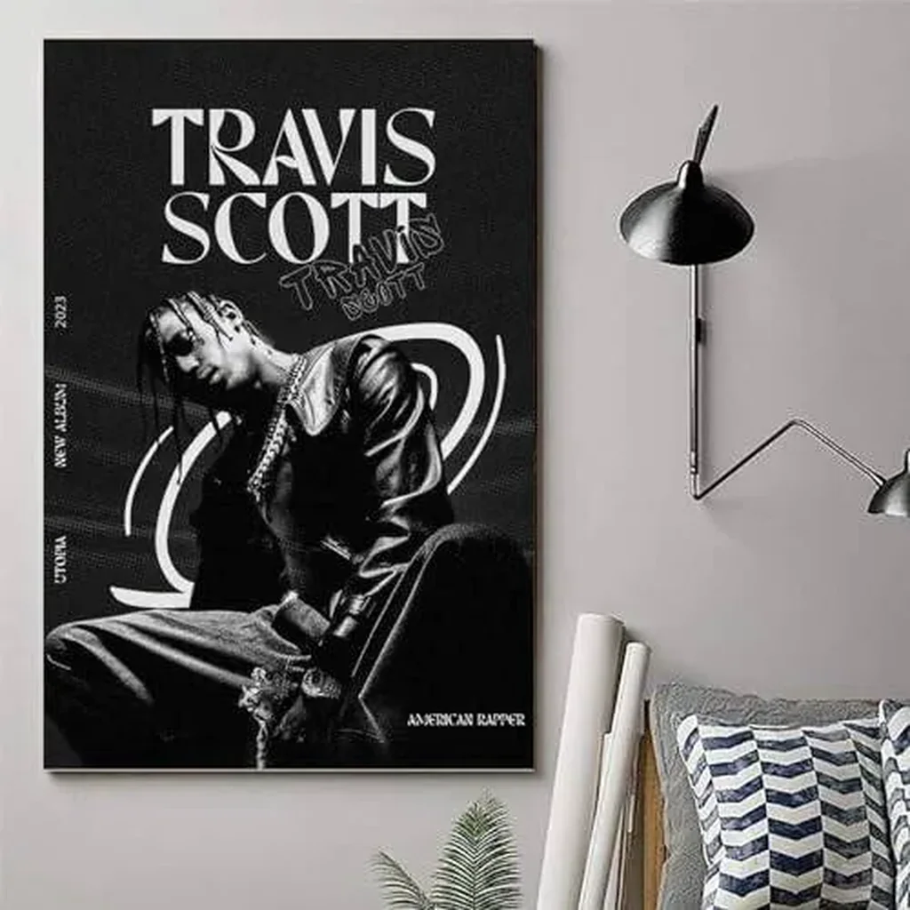 ALAYRA Rapper Travis Poster Scott Utopia Canvas Art Painting Decor Wall Posters Bedroom Gym Decorative Gift 12x18inch(30x45cm), Unframe-style 01 - Image 5
