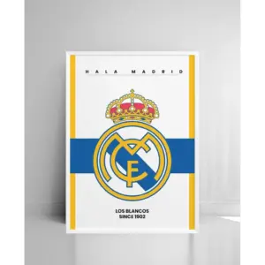 ALAYRA Real Madrid Football Club Framed Poster For Room Decor/Gifting/For Football Fans/For Madridistas (8x12 Inches) 01