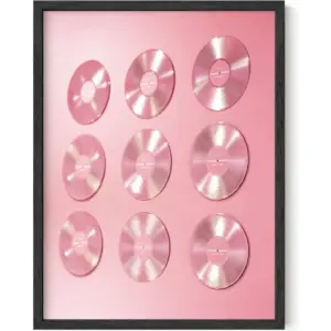 ALAYRA Records for Wall Aesthetic Pink CDs - By Poster for Room Aesthetic 90s Blush Pink Room Decor Pink Posters for Room Aesthetic VSCO Posters for College Dorms UNFRAMED 12 x 16 01