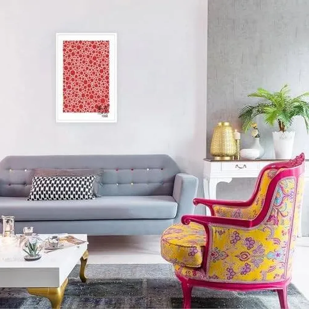 ALAYRA Red Abstract Canvas Wall Art Yayoi KUAEma Inspired Red Wall Art Japanese Posters Circle Wall Art Prints Painting Abstract Aesthetic Wall Decor for Living Room Bedroom 12x16in Unframed 01 - Image 4