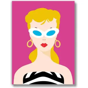 ALAYRA Retro Doll Girl Room Decor (UNFRAMED 12 x 16) Empowerment Fashion Poster Inspirational Teen Room Wall Decorations Art Prints Tween Bedroom, Dorm, Bathroom, Closet, Desk - Vintage Pop Art 01