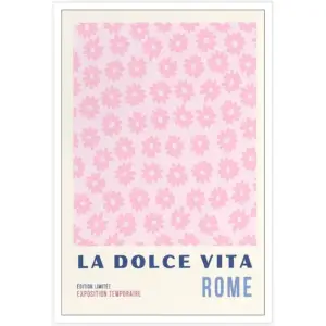 ALAYRA Retro La Dolce Vita Dition LimitE Exposition Temporaire Posters Flower Rome Natural Theme Art Pink Bouquet Flowers Plant Prints For Home Bedroom Dorm Office Wall Decor 12x16in Unframed 01