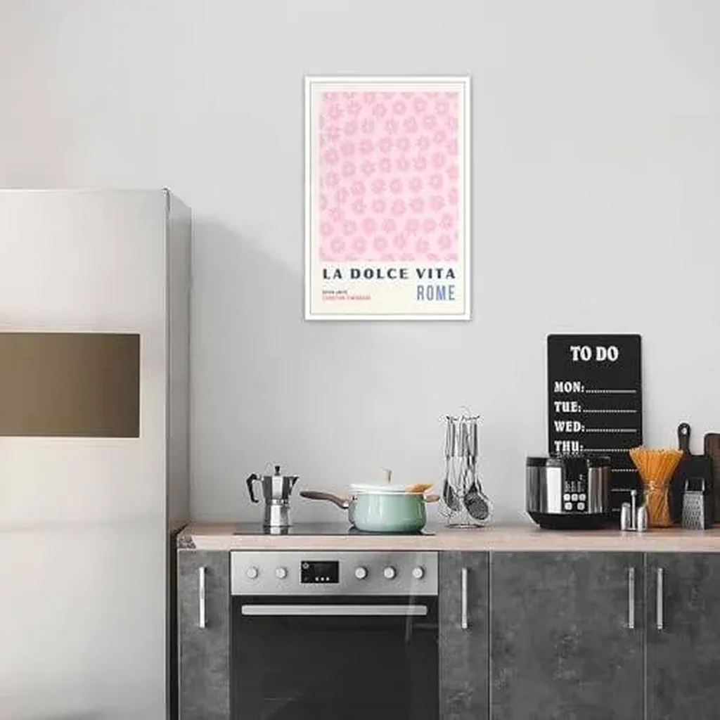 ALAYRA Retro La Dolce Vita Dition LimitE Exposition Temporaire Posters Flower Rome Natural Theme Art Pink Bouquet Flowers Plant Prints For Home Bedroom Dorm Office Wall Decor 12x16in Unframed 01 - Image 4