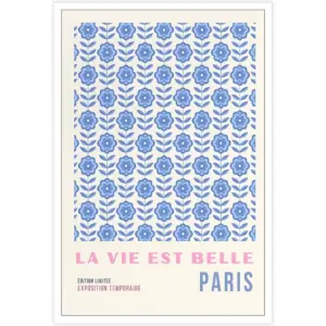 ALAYRA Retro La Vie Est Belle Dition LimitE Exposition Temporaire Posters 60s Flower Paris Natural Theme Art Bouquet Flowers Plant Prints For Home Bedroom Dorm Office Wall Decor 12x16in Unframed 01