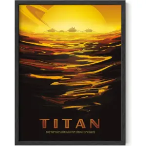 ALAYRA Retro Sci-Fi Space Posters NASA JPL Futurism Art, Space Girl & Travel Prints, Unframed 12"x16" 01