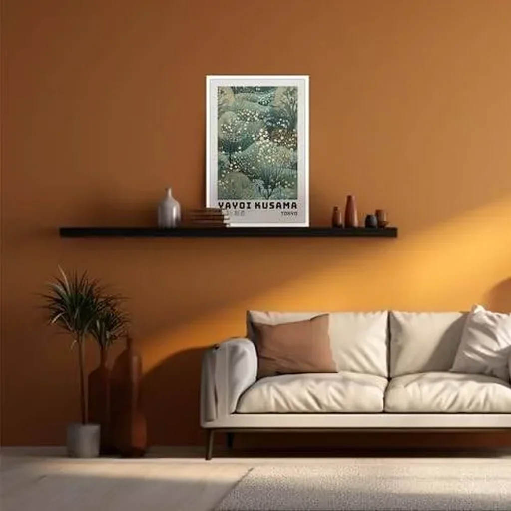 ALAYRA Retro Yayoi KUAEma Poster KUAEma Inspired Prints Painting Green Abstract Wall Art Japanese Wall Art Modern Gallery Exhibition Wall Decor Home Wall Decor 12x16in Unframed 01 - Image 5