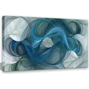 ALAYRA Riveda Large abstract blue gray line decorative painting wall art prints living room decoration office bedroom canvas poster home decor 24"48" inches 01