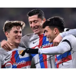 ALAYRA Robert Lewandowski Pedri Gavi Signed Photo Autograph Print Wall Art Home Decor 01